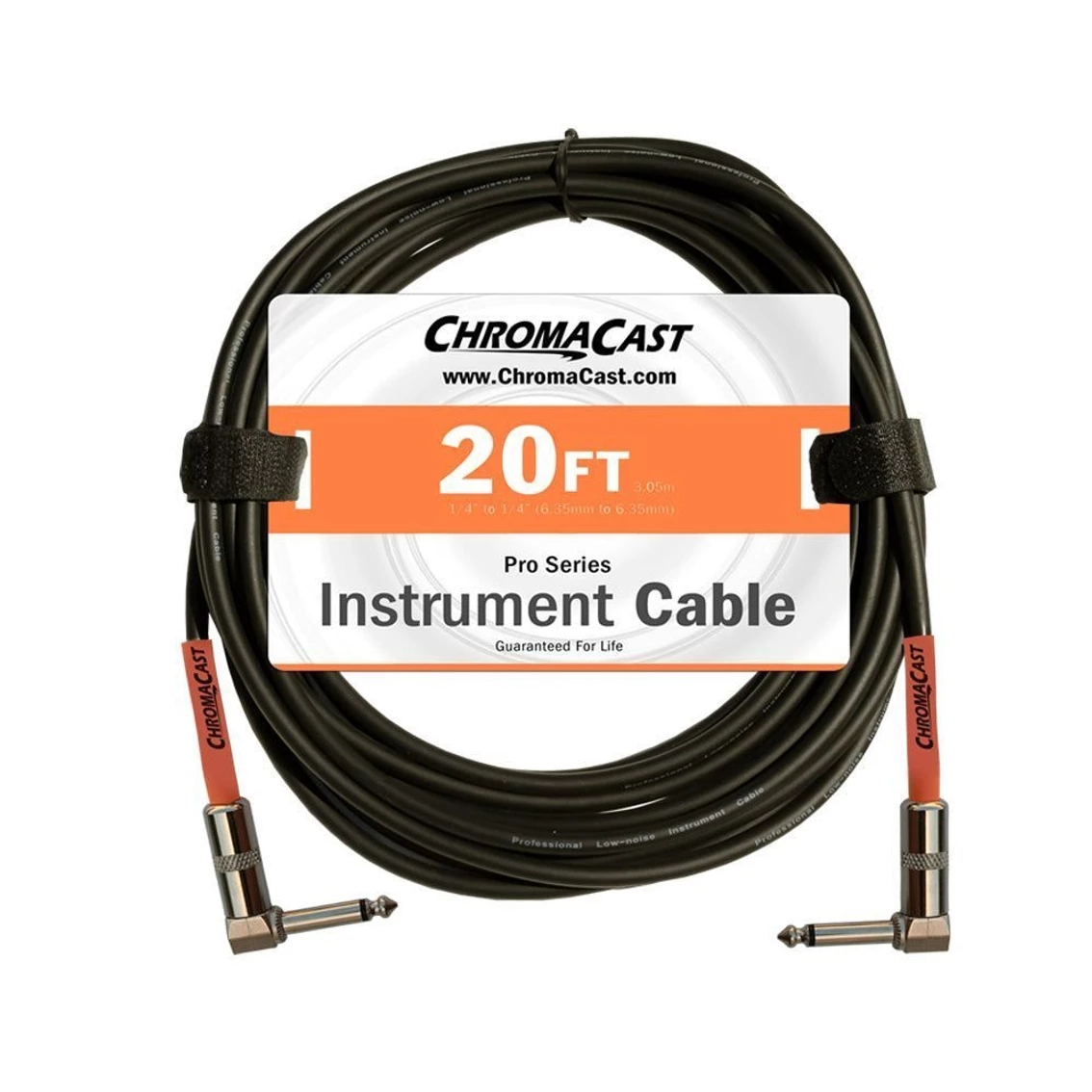 Deals 🌟 ChromaCast Pro Series Instrument Cable, Angle - Angle, Sunset Orange, 20 Foot 😉
