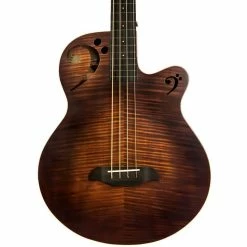Hot Sale 🎁 Sawtooth Rudy Sarzo Signature Fretless Acoustic-Electric Bass Guitar, Includes Padded Gig Bag 👍