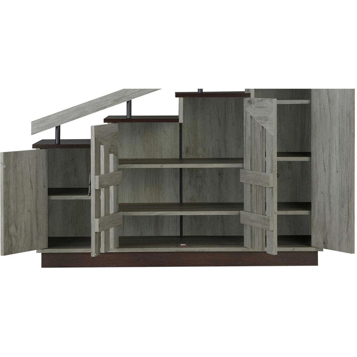 Best Pirce ๐ Furniture Of America Barstead Wood Staircase ๐ Shoe Cabinet, Gray โญ - Image 2