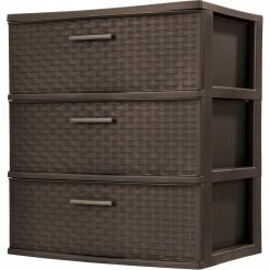 Outlet 😉 Sterilite Three Drawer Wide Weave Tower 👍