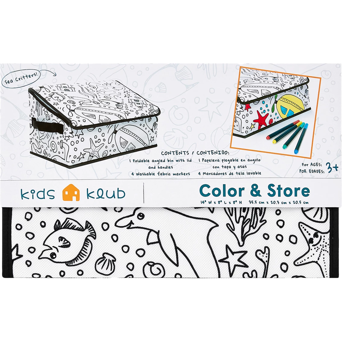 Flash Sale ๐ Baum Essex Kid's Klub Coloring Angled Storage Bin, Under The Sea ๐