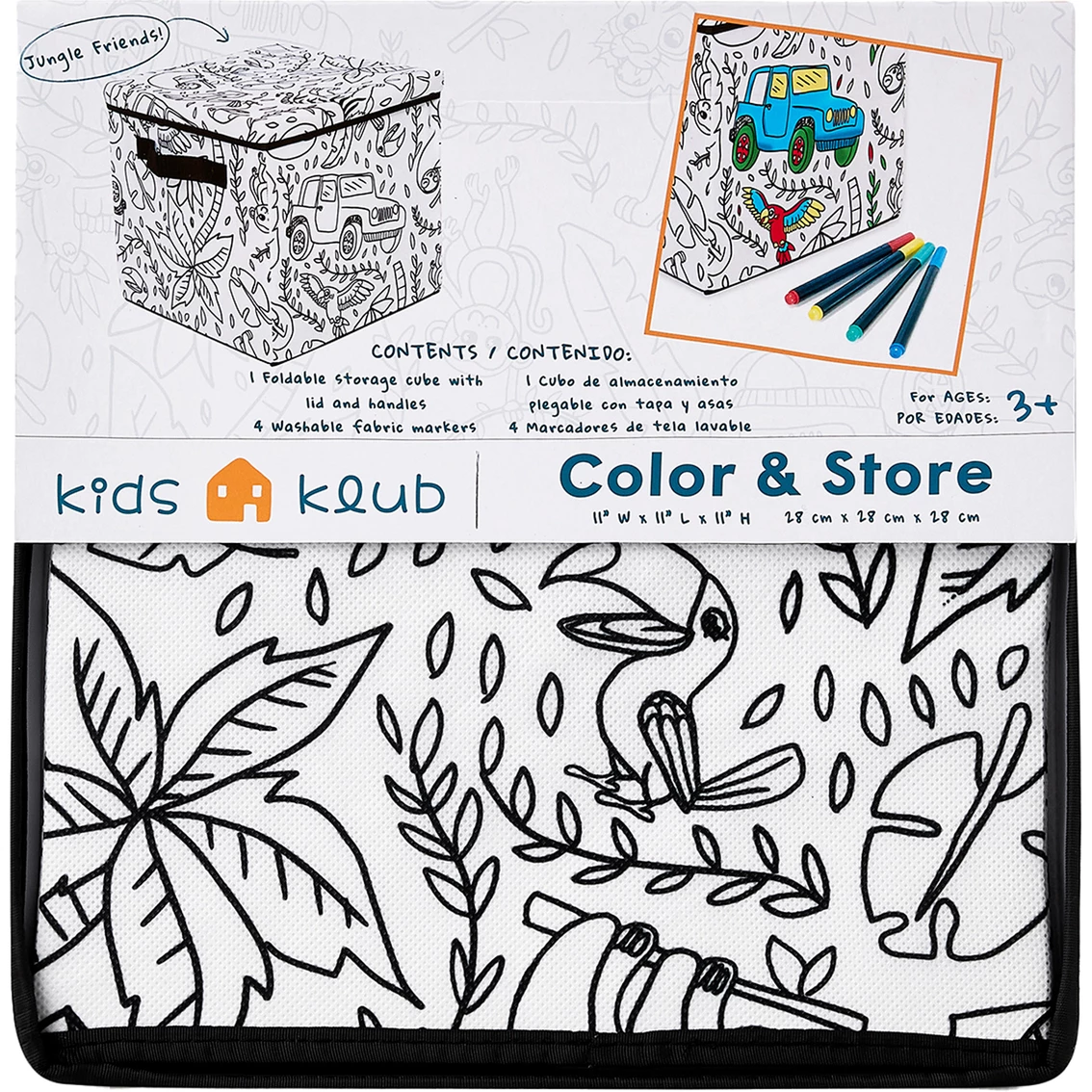 Cheap ⌛ Baum Essex Kid's Klub Color And Store Storage Cube With 4 Pk. Of Washable Markers ❤️
