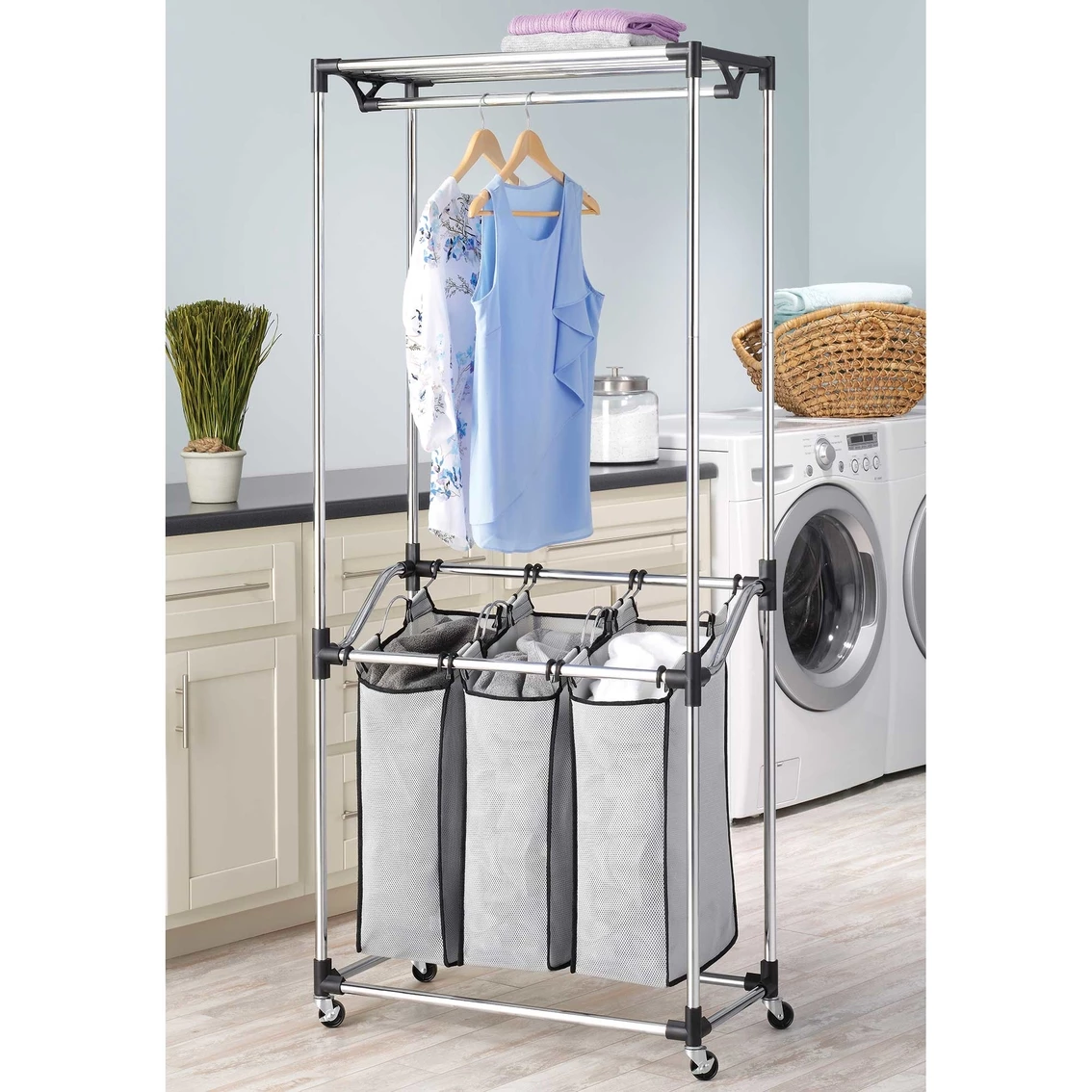 Wholesale ๐ Whitmor Chrome Laundry Center With Mesh Bags ๐ - Image 2