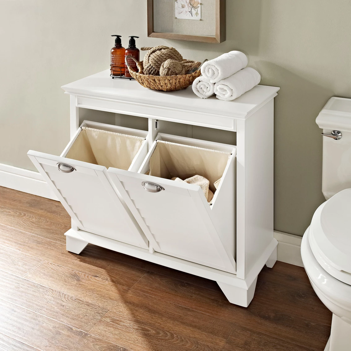 Budget 👏 Crosley Brands Crosley Lydia Linen Hamper 👏 - Image 2