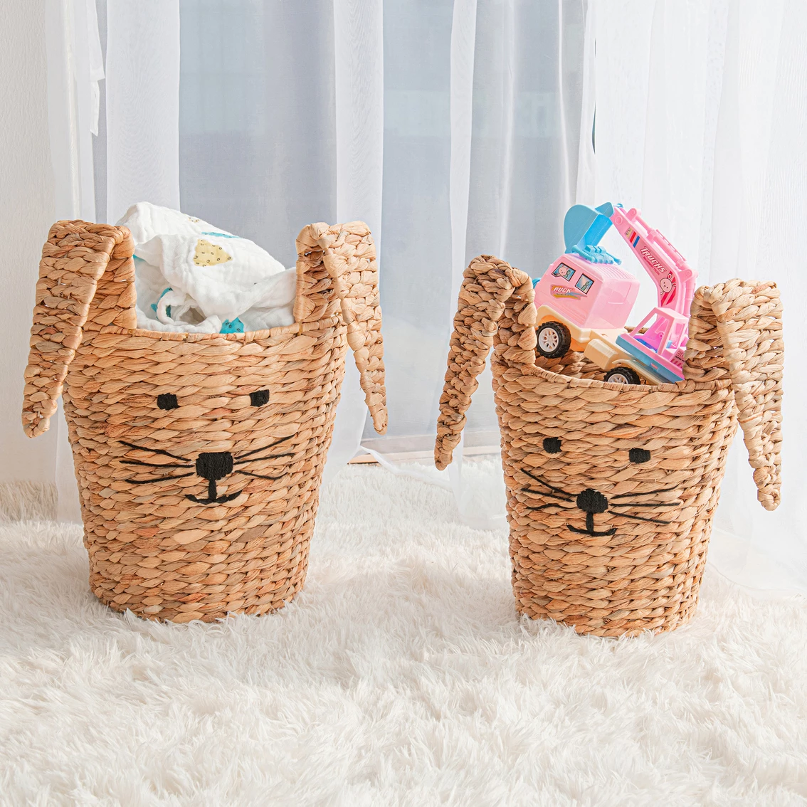Coupon ๐ Baum Essex Kids Water Hyacinth Round Bunny Baskets, Set Of 2 ๐คฉ