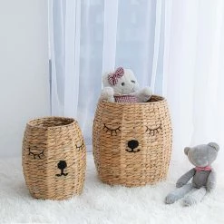 Outlet 😍 Baum Essex Kids Water Hyacinth Bear Baskets, Set Of 2 🛒