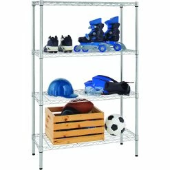 Best Pirce ✔️ Simply Perfect 4 Tier Wire Shelving Chrome 🔔