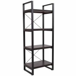 New 🌟 Flash Furniture Thompson Collection 4 Shelf 62"H Etagere Bookcase ✔️
