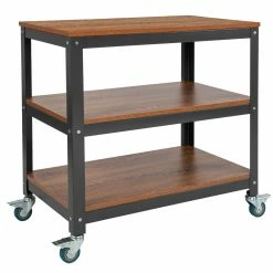 Coupon 😀 Flash Furniture Livingston Collection 30"W Rolling Storage Cart With Metal Wheels 🥰