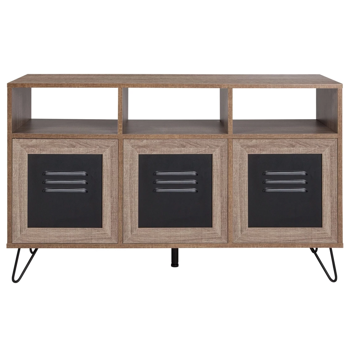 Outlet ✨ Flash Furniture Woodridge Collection 44"W 3 Shelf Storage Console/Cabinet With Metal Doors 🛒 - Image 3