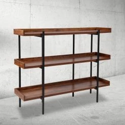 Outlet 🌟 Flash Furniture Mayfair 3 Shelf 35"H Storage Display Unit Bookcase With Metal Frame 🌟
