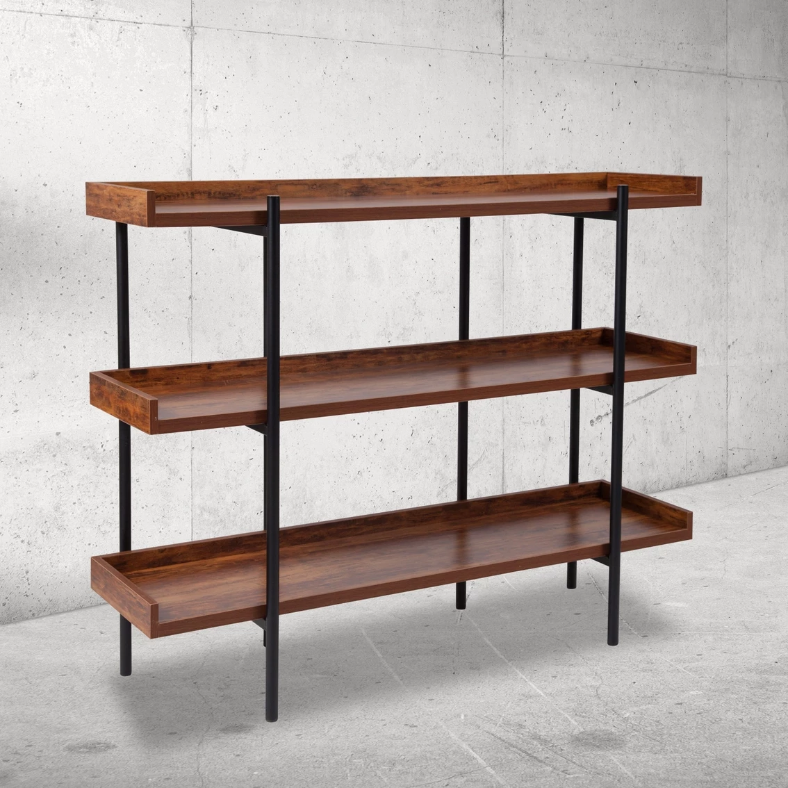 Outlet ๐ Flash Furniture Mayfair 3 Shelf 35"H Storage Display Unit Bookcase With Metal Frame ๐