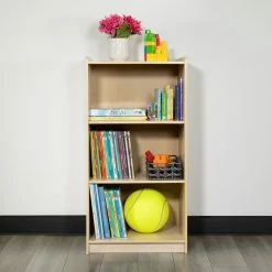 New 😍 Flash Furniture Wooden School Classroom Storage Cabinet/Bookshelf For Commercial Or Home Use - Safe, Kid Friendly Design (Natural) 🎉