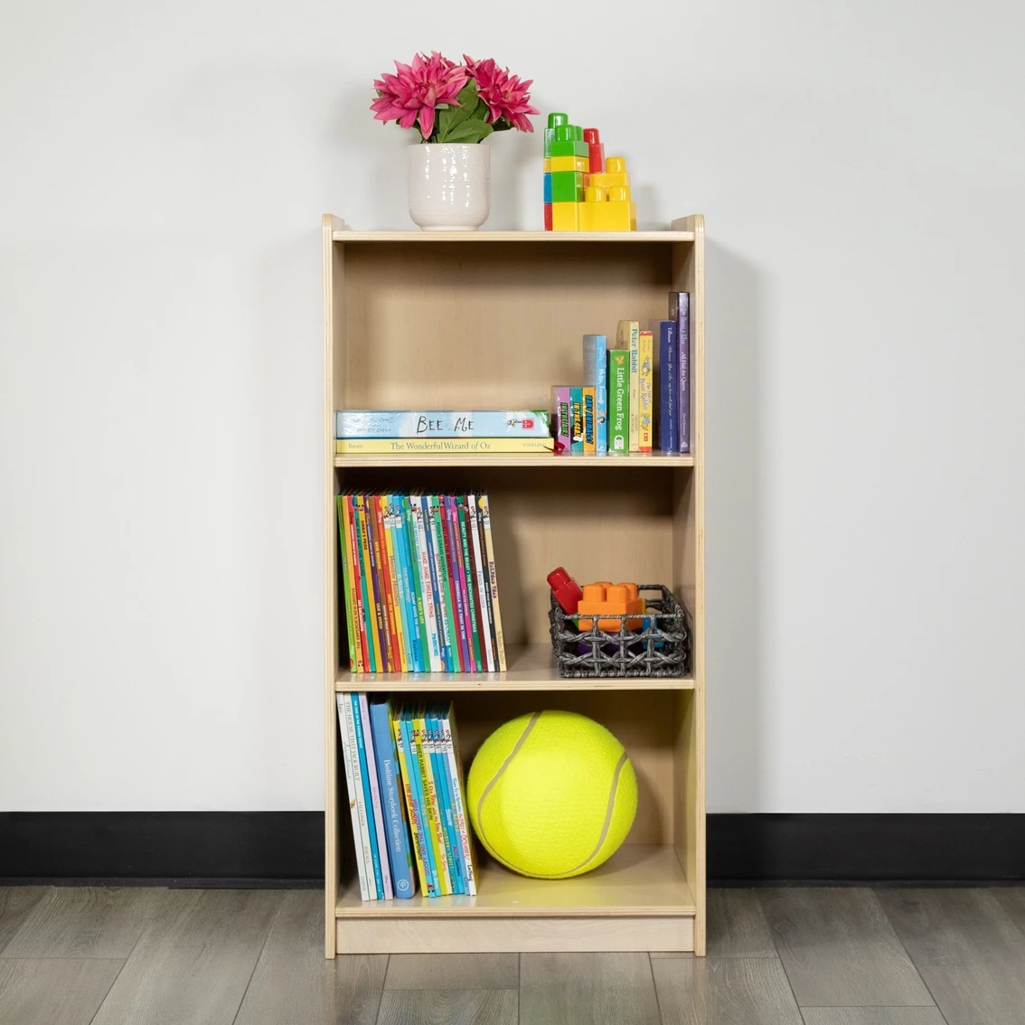 New 😍 Flash Furniture Wooden School Classroom Storage Cabinet/Bookshelf For Commercial Or Home Use - Safe, Kid Friendly Design (Natural) 🎉