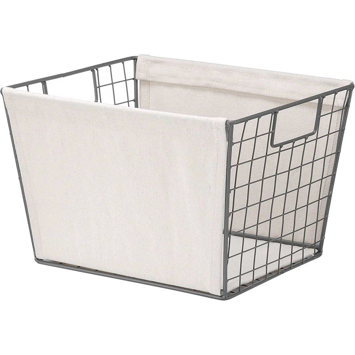 Brand new ๐ Whitmor Wire Small Tote With Canvas Sides โ