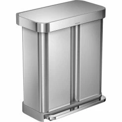 Best reviews of 😉 Simplehuman 58L Dual Compartment Recycler Step Can Stainless Steel ⭐
