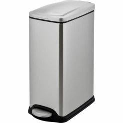 Budget 🛒 Simply Perfect Slim Trash Bin With Stainless Steel Lid 10L 😉