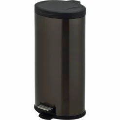 Best deal 👏 Simply Perfect 30L Black Stainless Steel Oval Trash Bin 🛒