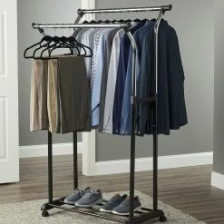 Wholesale ✔️ Simply Perfect Double Adjustable Garment Rack ✔️
