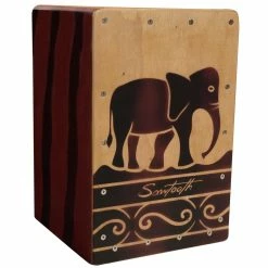 Cheap 😀 Sawtooth Harmony Series Hand Stained Elephant Design Travel Size Cajon ✨