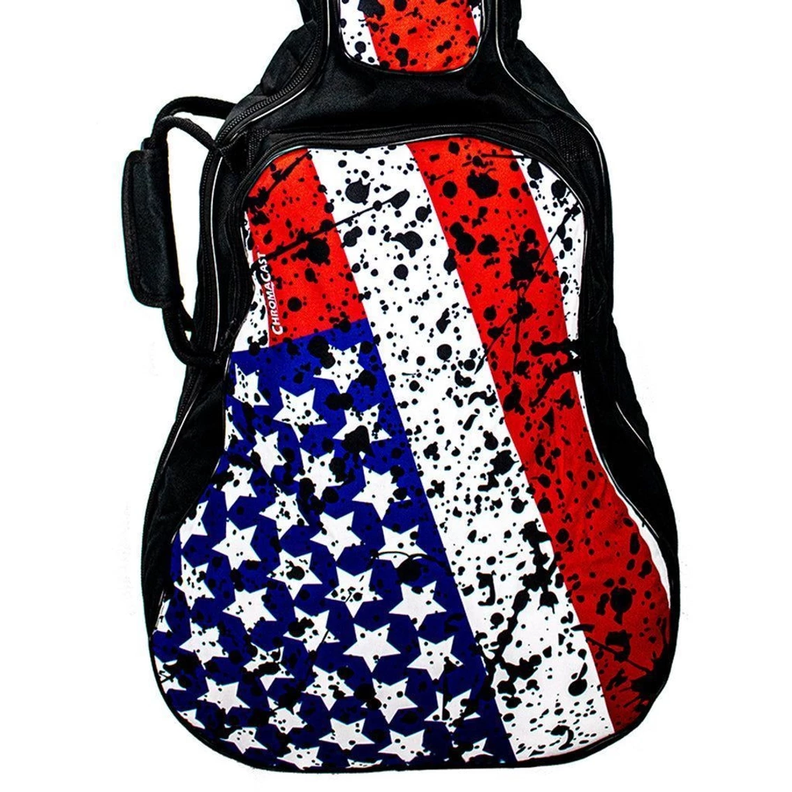 Promo ๐ ChromaCast USA Flag Graphic Two Pocket Acoustic Guitar Padded Gig Bag ๐งจ - Image 2