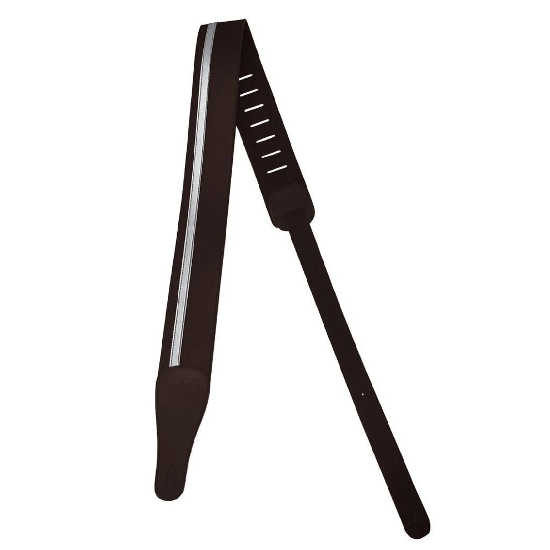 Top 10 ???? ChromaCast Leather Racing Stripe Guitar Strap With Suede Back, Black W/ Silver ???? - Image 3