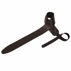 Cheap 😀 ChromaCast Stamped Logo Leather Guitar Strap, Black 🔥