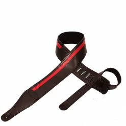 Best reviews of ✨ ChromaCast Speed Series Leather Racing Stripe Guitar Strap, Black With Red 💯